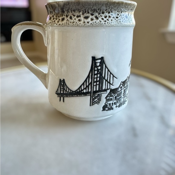 Vtg San Francisco Mug – Drip Glaze, Cable Car & Bridge Design - Picture 5 of 6